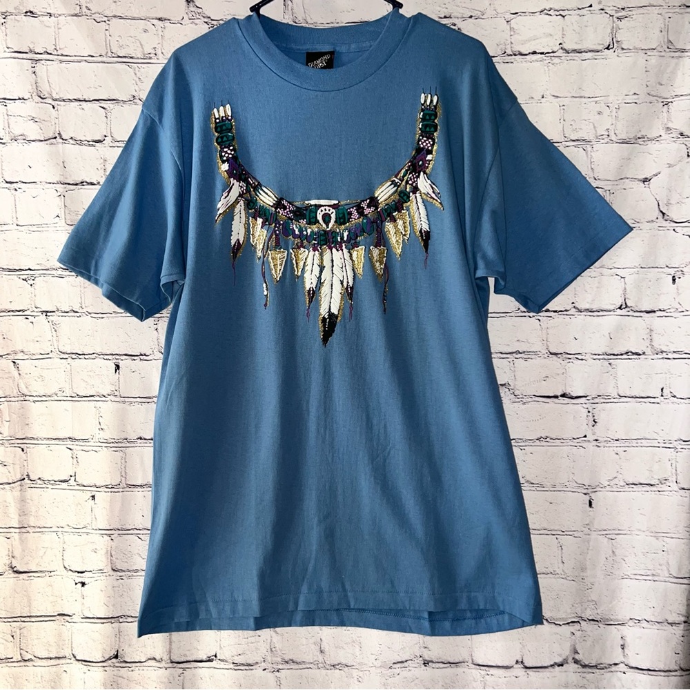 Diamond Dust Vintage Single Stitch Native American‎ Graphic Tee NWT Size Large